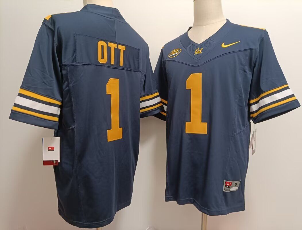 California Golden Bears #1 Ott blue 2024 Nike NCAA jersey